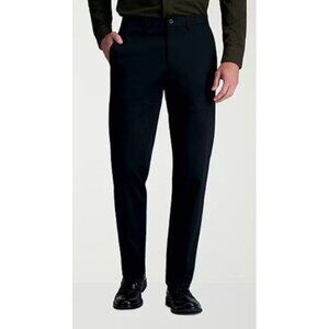 Haggar Wrinkle Free Performance Khaki Straight Leg Black 32Wx32L